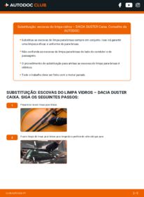 Como realizar a substituição de Escovas do Limpa Vidros 1.5 dCi 4x4 Dacia Duster Van