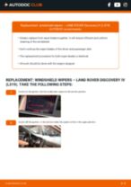 Replacing Wipers LAND ROVER DISCOVERY: free pdf