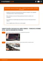 Manual online sobre a substituição de Cabo de travão de estacionamento em Porsche Cayman 981