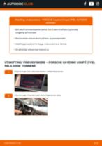 PDF med trinn for trinn-veiledning for bytte av PORSCHE Cayenne Coupe (9YB) Vindusviskere