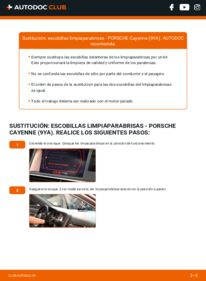 Cómo sustitución de Escobillas de Limpiaparabrisas 3.0 AWD (9YAAA1) Porsche Cayenne 9YA