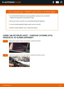 Hogyan végezze a cserét: 3.0 AWD (9YAAA1) Porsche Cayenne 9YA Törlőlapát