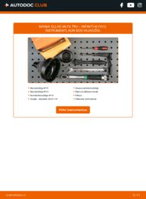 Kā veikt nomaiņu: 3.0 d Infiniti M Y51 Eļļas filtrs