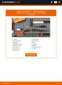 Kuinka vaihtaa Jarrusatula 1.6 CVTC NISSAN Qashqai / Qashqai+2 I Van (J10, JJ10E) -autoon