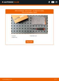 How to carry out replacement: Air Filter 5.7 ALPINA B12 (E38)