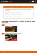 Samm-sammuline PDF-juhend PEUGEOT 806 Kastenwagen (AF) Pesurikumm asendamise kohta