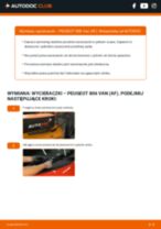 Poradnik krok po kroku w formacie PDF na temat tego, jak wymienić Pióro wycieraczki w PEUGEOT 806 Kastenwagen (AF)