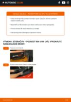 Podrobný PDF tutorial k výmene PEUGEOT 806 Kastenwagen (AF) Stieracia liżta