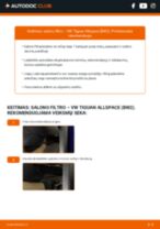 Kaip pakeisti Salono oro filtras VW TIGUAN ALLSPACE (BW2) - instrukcijos internetinės