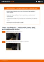 Kā nomainīt Salona filtrs VW TIGUAN ALLSPACE (BW2) - instrukcijas tiešsaistes