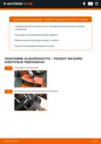 Kuidas vahetada Klaasipuhastid tagumine ja eesmine PEUGEOT 406 Coupe (8C) - juhend online