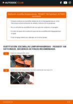 Tutorial de reparación y mantenimiento de PEUGEOT 108 Hatchback 2020
