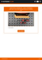 Trin-for-trin PDF-tutorial om skift af AUDI A1 Sportback (8XA, 8XK) Viskerblade