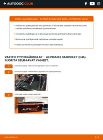 Kuinka vaihtaa Pyyhkijänsulat 3.4 S ALPINA B3 Convertible (E46) -autoon