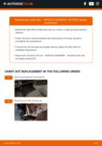 DIY PORSCHE change Cabin air filter - online manual pdf