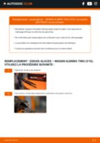 Comment changer Essuie-glaces Nissan Almera N15 arrière et avant - Manuel pdf
