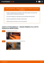 Vaiheittainen PDF-opas: kuinka vaihtaa NISSAN PRIMERA (P12) -mallin Pyyhkijänsulat