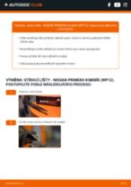 Podrobné PDF tutoriály, jak vyměnit List stěrače na autě NISSAN PRIMERA Estate (WP12)