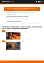 PDF med trinn for trinn-veiledning for bytte av NISSAN PRIMERA Estate (WP12) Vindusviskere