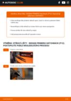 Jak vyměnit přední a zadní List stěrače NISSAN PRIMERA Hatchback (P12) - manuály online