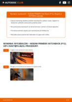 Jak wymienić Pióra do wycieraczek tylne i przednie NISSAN PRIMERA Hatchback (P12) - instrukcje online