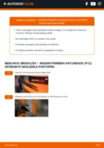 Kako zamenjati zadaj in spredaj Metlice brisalcev NISSAN PRIMERA Hatchback (P12) - vodič spletu