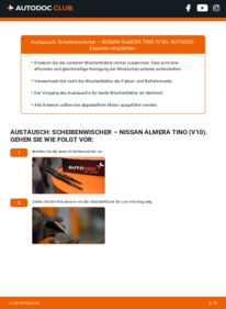 Wie der Wechsel durchführt wird: Scheibenwischer Nissan Almera Tino 1.8 tauschen
