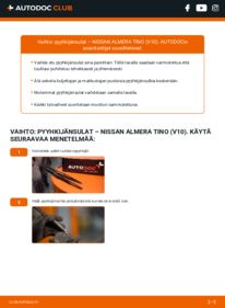 Kuinka vaihtaa Pyyhkijänsulat 1.8 Nissan Almera Tino -autoon