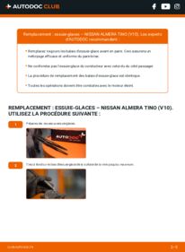 Comment effectuer un remplacement de Essuie-glace 1.8 Nissan Almera Tino