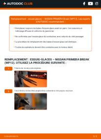 Comment effectuer un remplacement de Essuie-glace 1.8 Nissan Primera p12 Break