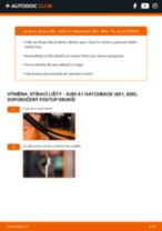 Podrobné PDF tutoriály, jak vyměnit List stěrače na autě AUDI A1 (8X1, 8XF)