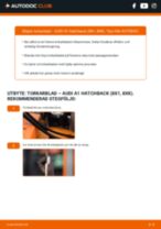 Steg-för-steg-guide i PDF om att byta Torkarblad i AUDI A1 (8X1, 8XF)