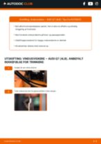Hvordan bytte Skvettbord bak og foran AUDI Q5 SUV Sportback (80A) - guide online