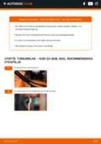 Steg-för-steg-guide i PDF om att byta Torkarblad i AUDI Q3 (8U)