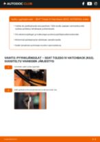 Vaiheittainen PDF-opas: kuinka vaihtaa SEAT TOLEDO IV (KG3) -mallin Pyyhkijänsulat