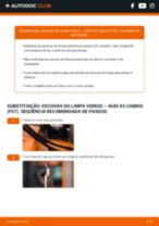 Mudar Escovas do Limpa Vidros dianteiro e traseiro AUDI A5 Convertible (F57): guia pdf