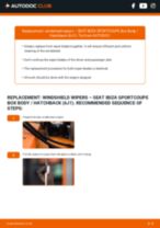 DIY manual on replacing SEAT IBIZA Wiper Blades