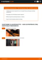 Kuidas vahetada Klaasipuhastid tagumine ja eesmine AUDI Q3 Sportback (F3N) - juhend online