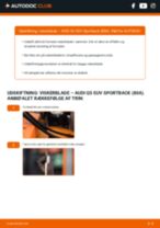 Hvordan skifter man Bagvisker bag og foran AUDI Q5 SUV Sportback (80A) - manual online