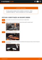 Tutorial passo a passo em PDF sobre a substituição de Escovas do Limpa Vidros no SKODA ROOMSTER Praktik (5J)