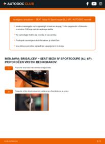 Kako izvesti menjavo: Metlica brisalnika stekel Ibiza IV Sportcoupe (6J, 6P) 1.4