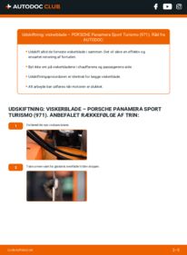 Hvordan man udfører udskiftning af: Viskerblade på 2.9 4 E-Hybrid (97CBE1) Porsche Panamera Sport Turismo