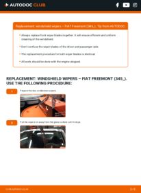 How to carry out replacement: Wiper Blades 2.0 JTD 4x4 FIAT FREEMONT (JF_)