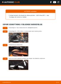 Hvordan man udfører udskiftning af: Viskerblade på 1.9 TDI Seat Altea 5P1