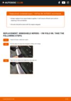 Step by step PDF-tutorial on Wiper Blades VW POLO (9N_) replacement