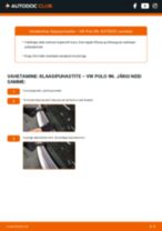 Kuidas paigaldada Klaasipuhasti autole VW POLO