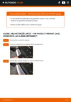 VW PASSAT Variant (365) első és hátsó Törlőlapát cseréje: javítási kézikönyv pdf