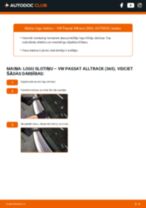 VW Passat B7 Alltrack (365) instrukcijas par remontu un apkopi