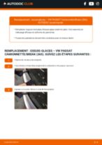 Changement Essuie-glace avant VW PASSAT Kasten/Kombi (365) : guide pdf
