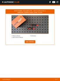 Kuidas välja vahetamist läbi viia: SEAT Leon IV (KL1) 1.5 TSI Kütusefilter